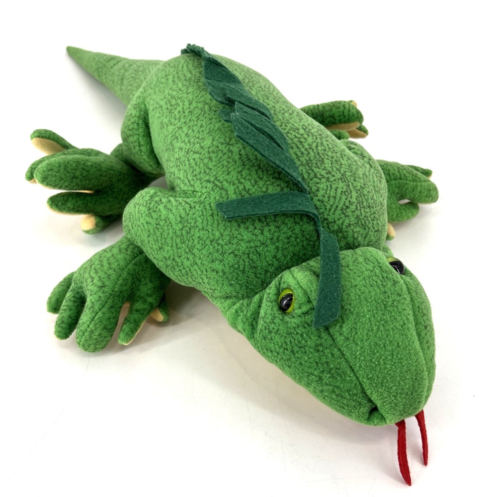 Folkmanis Iguana Puppet Green Dragon‎ Lizard Hand Puppet Realistic Reptile Large